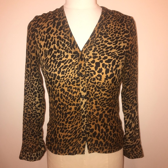 Guess Leopard Print Button Down - Picture 2 of 6
